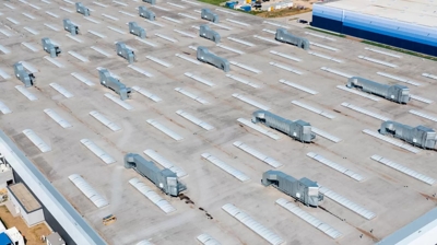 hardware on an unfinished roof