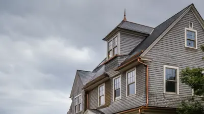 Historic home in East Greenwich Rhode Island with a premium roof system and copper gutters.