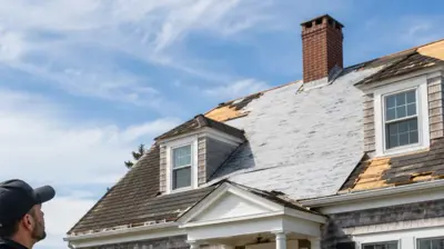 Rhode Island homeowner reviewing a roof replacement plan focused on code compliance.