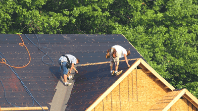 Professional roof valleys installation