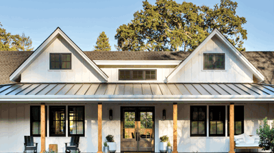 Modern farmhouse siding installation