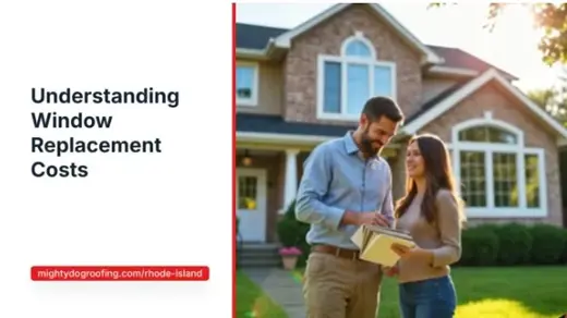 Home window replacement cost guide showing typical price per window and energy-efficient upgrade benefits.