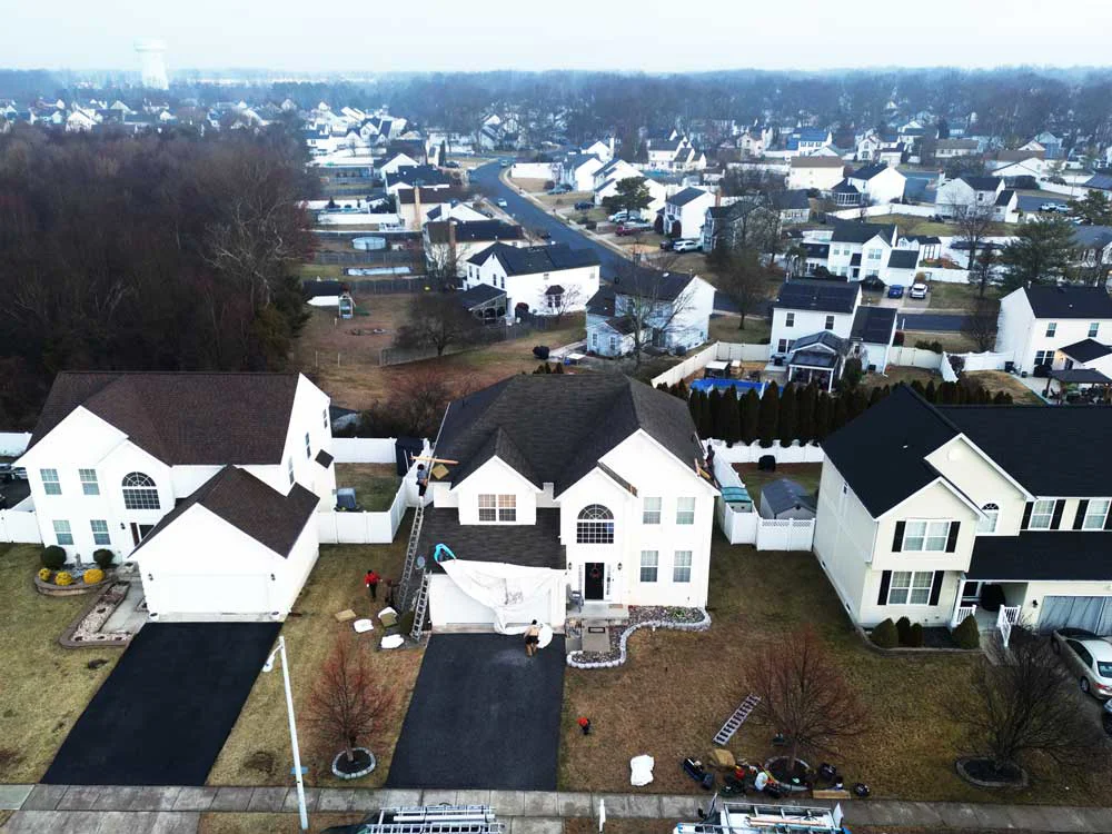 Roofing and siding systems protecting a Washington Township, New Jersey home from moisture and weather exposure