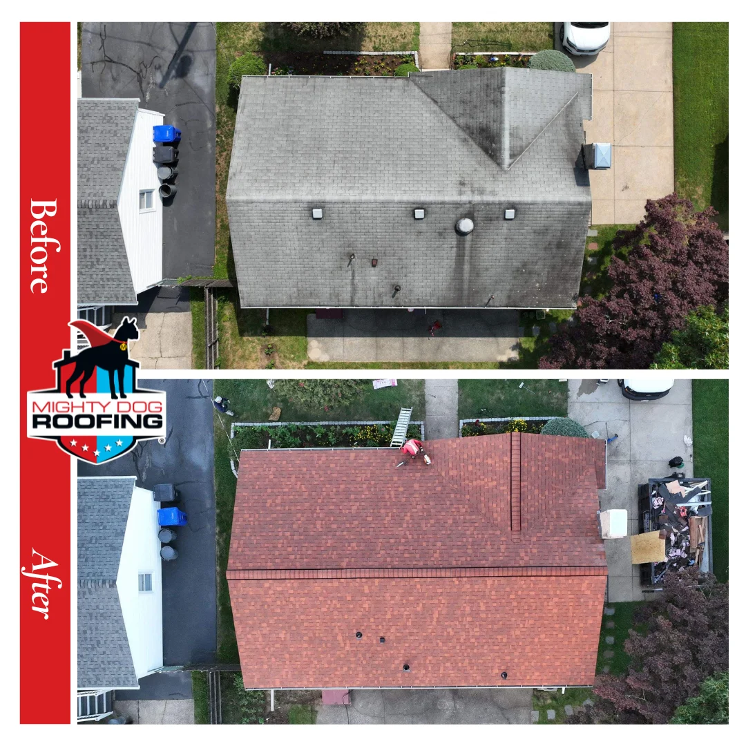 Before and After Roof Replacement in North Providence, RI
