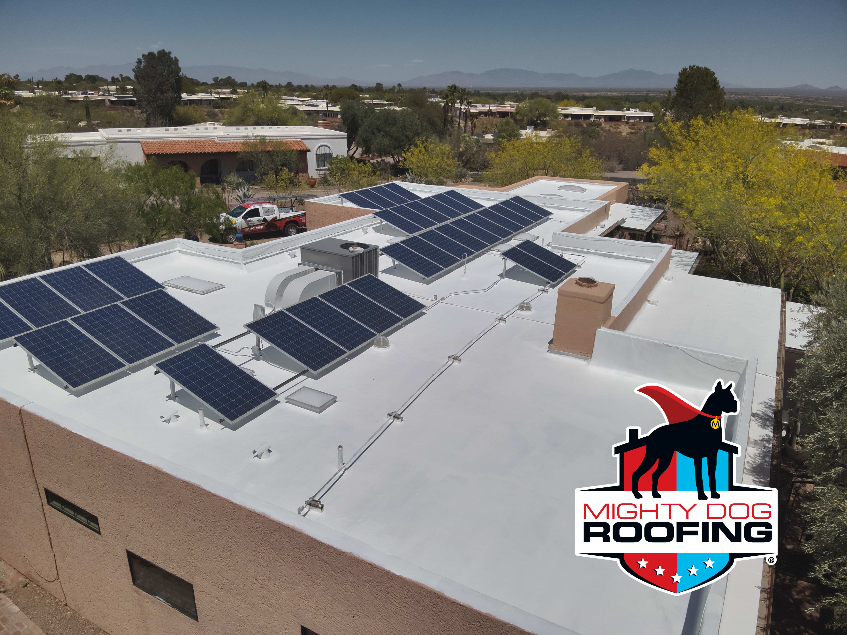 Recoating of flat roof