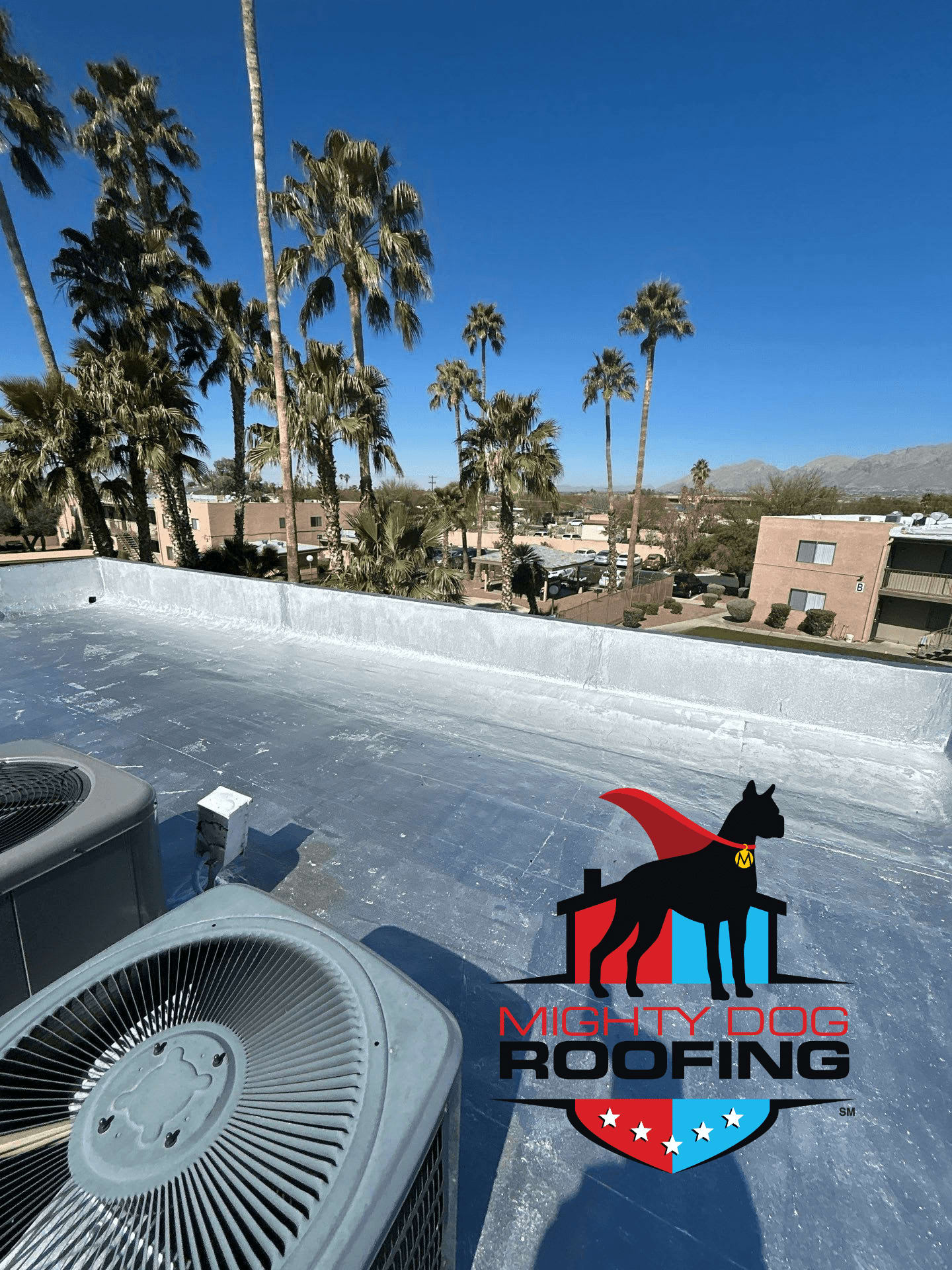 Roof at multi-housing unit