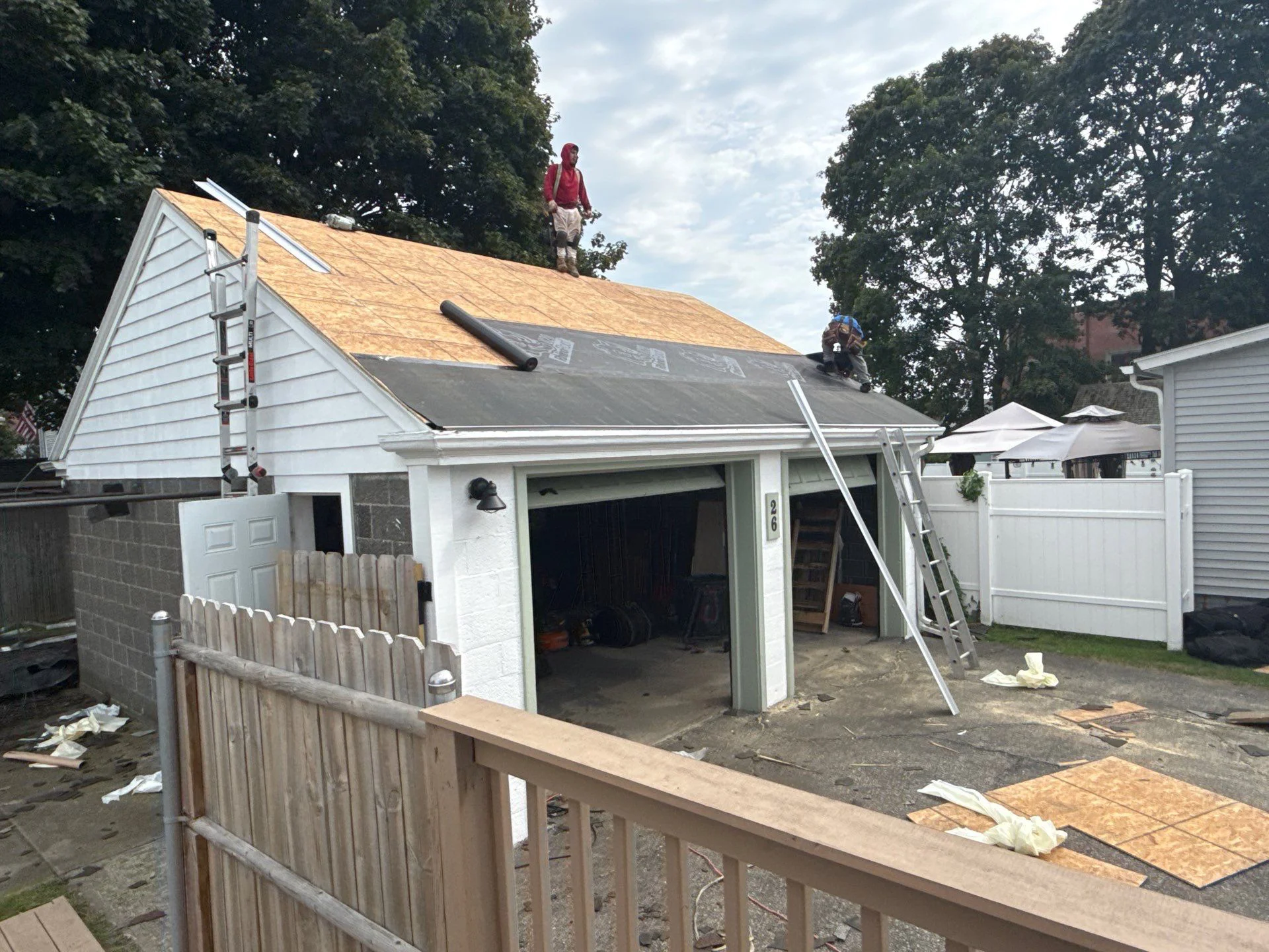 Roof Replacement in Progress in East Providence, RI