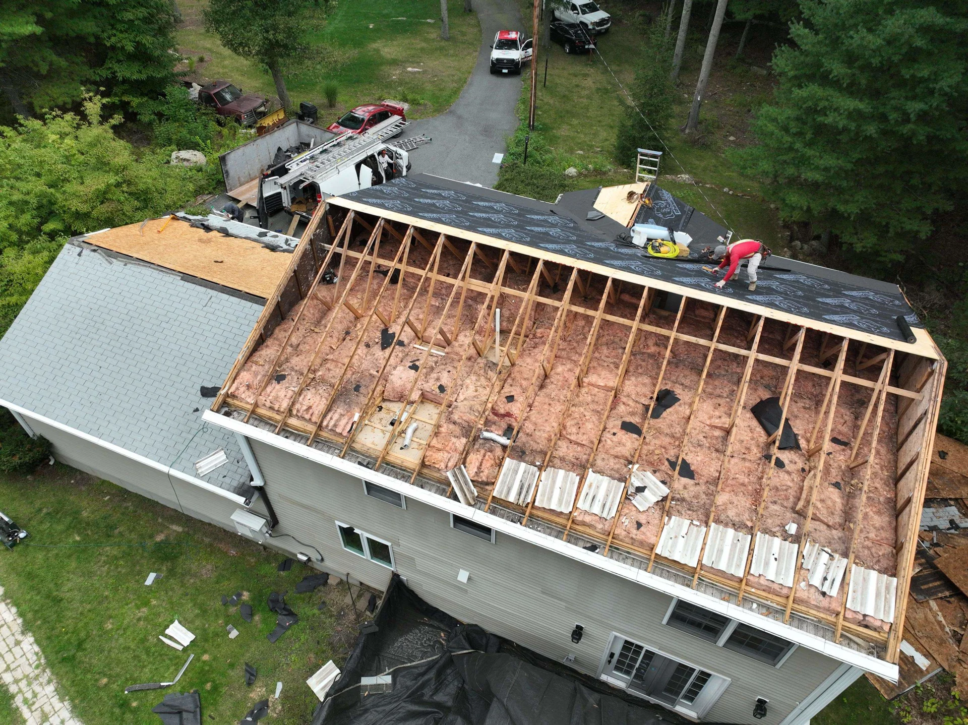 Johnston RI Full Roof Decking Replacement & New Roof Installation