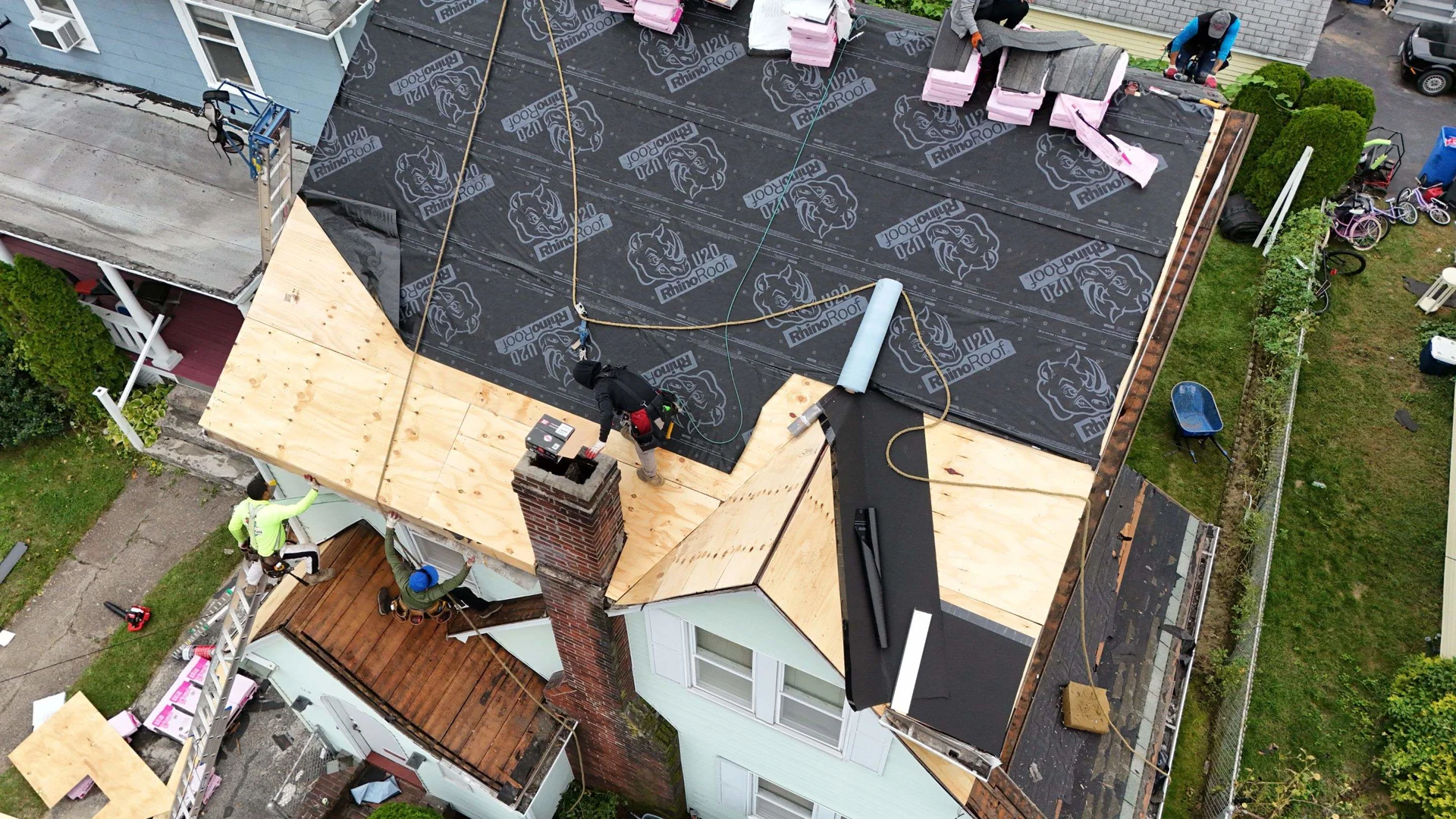Roof Replacement in Progress in Rhode Island | Mighty Dog Roofing