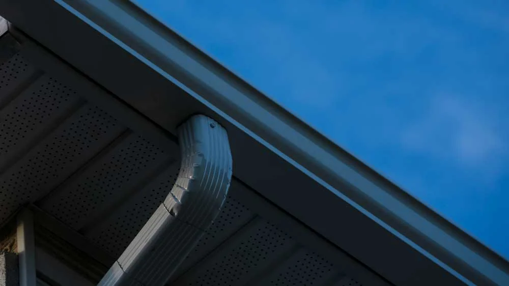 Roof and gutter system working together to manage rainwater on a Washington Township, NJ home