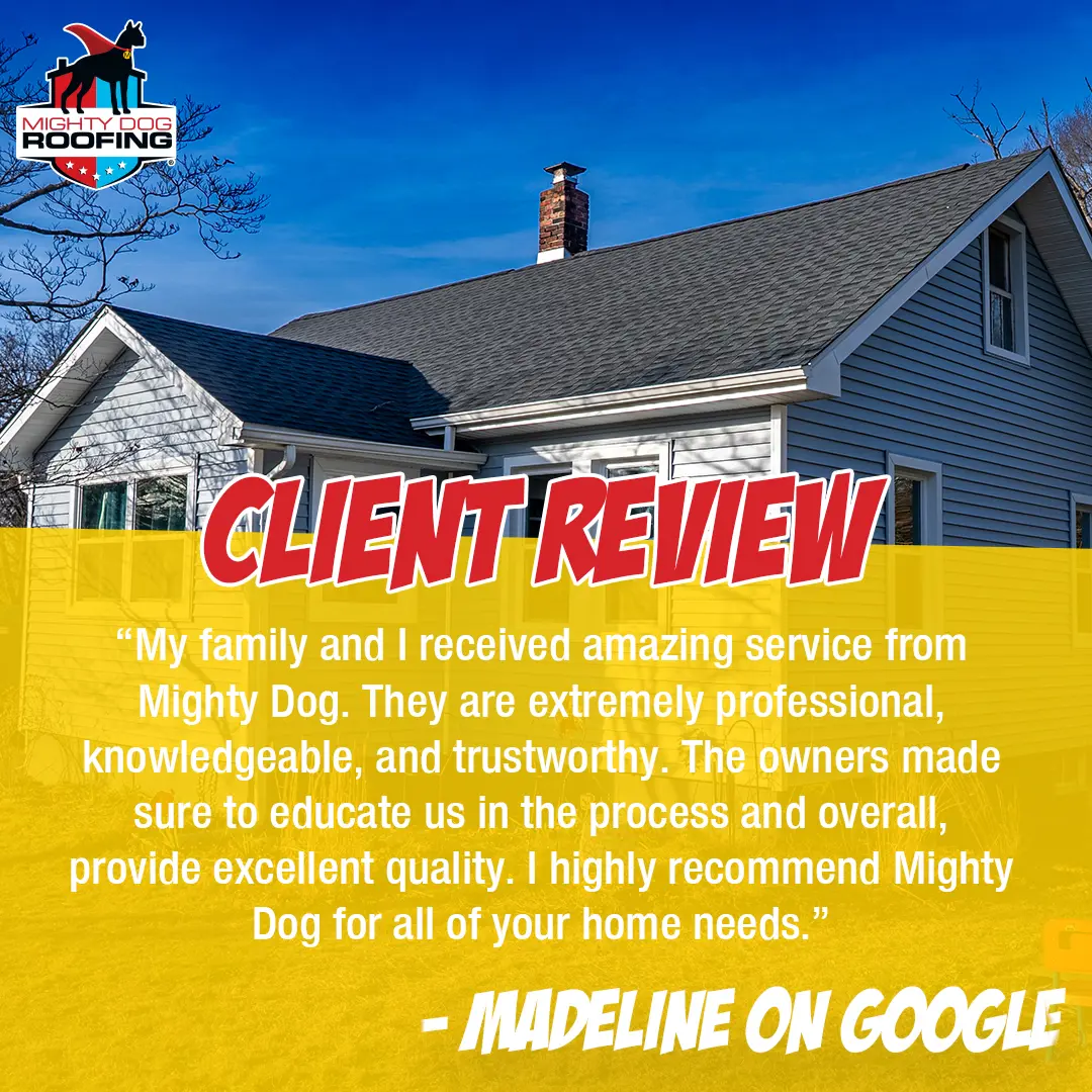 Mighty Dog Roofing of Northeast New Jersey real customer review on Google Business Profile.