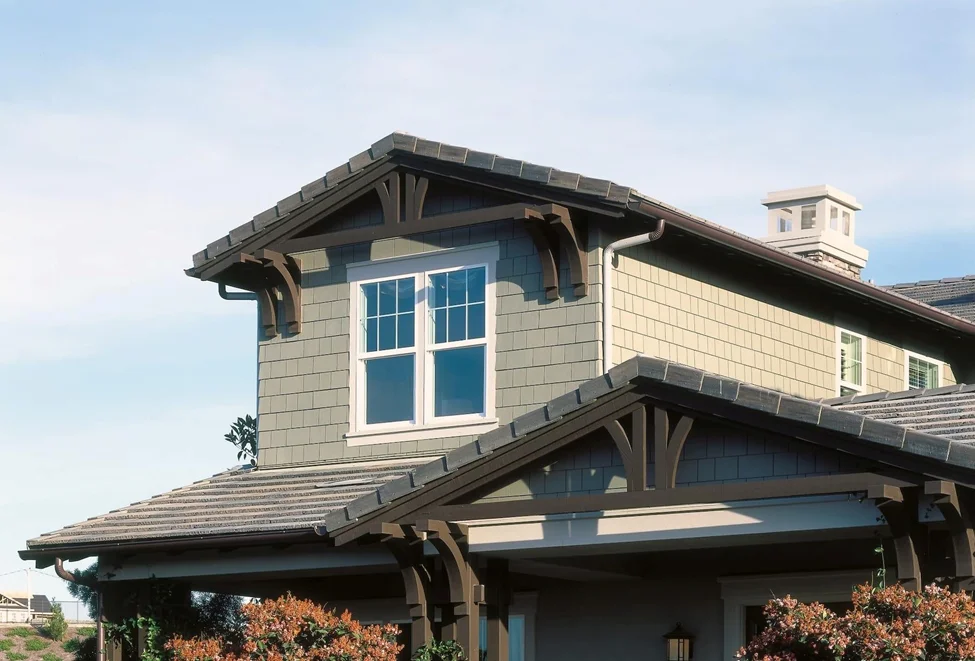 the top of a home with updated siding