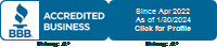BBB Accredited Business Since Apr 2022