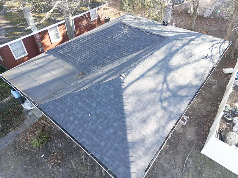 Completed roof replacement on a South Jersey home in Deptford NJ using architectural asphalt shingles