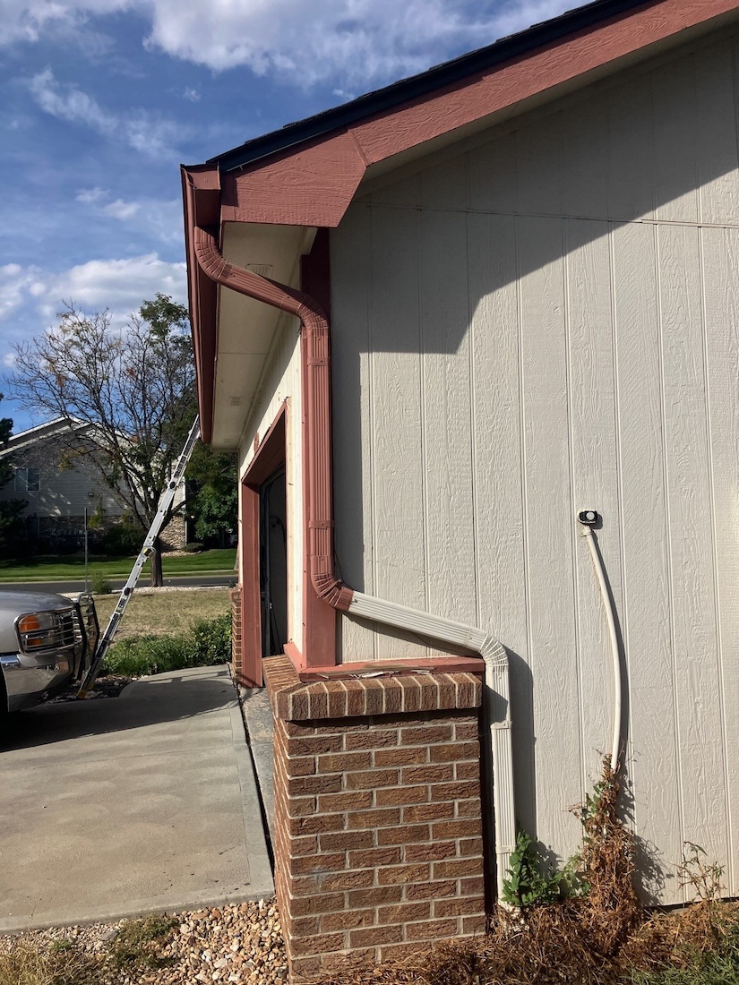 A home undergoing a siding replacement by Mighty Dog Roofing Northern Colorado.