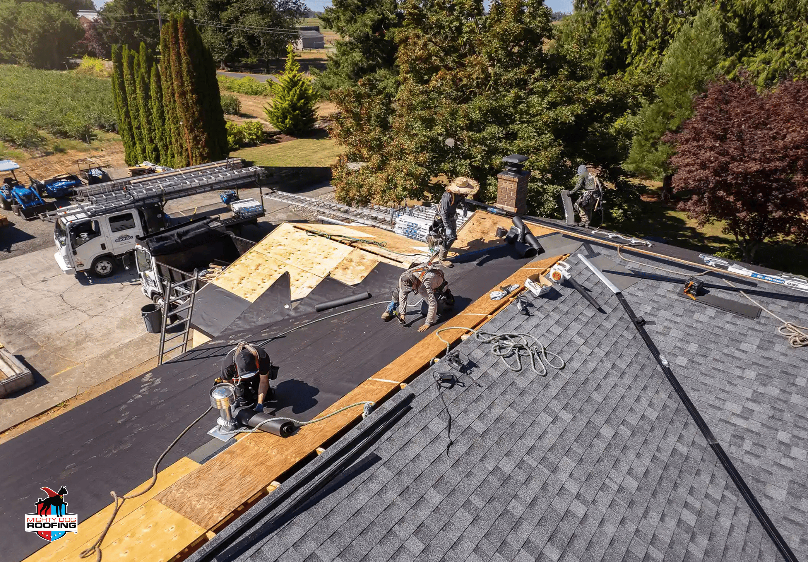 Roof replacement by professional roofing contractor