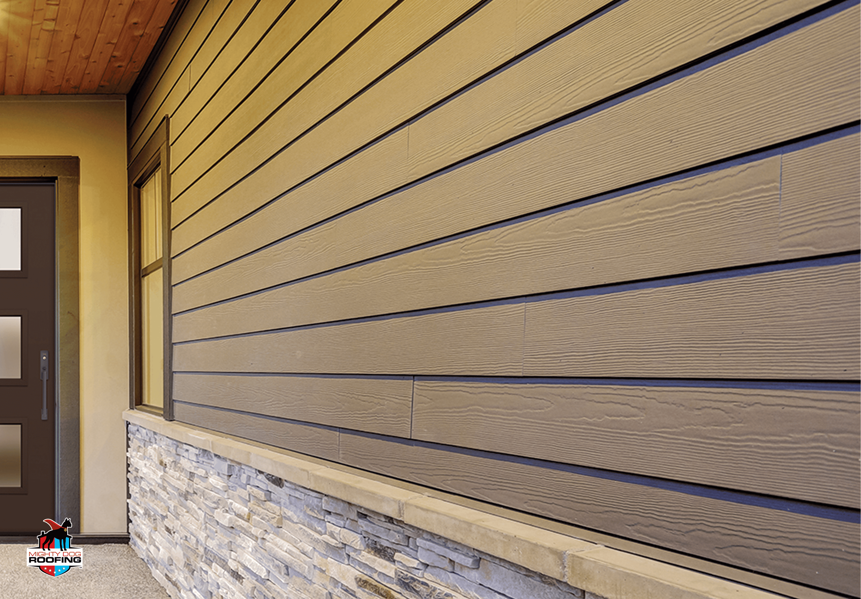 Completed siding insulation installation project