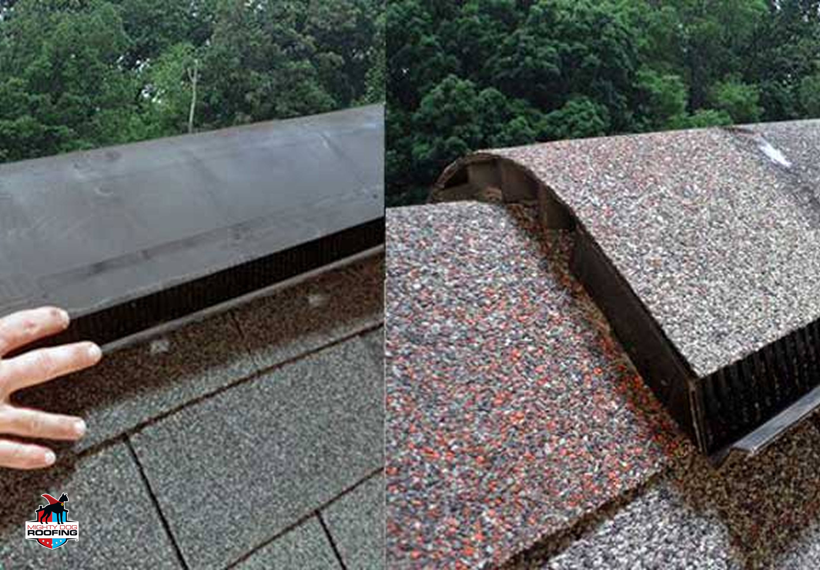 Attic ventilation system with exhaust fans and ridge vents