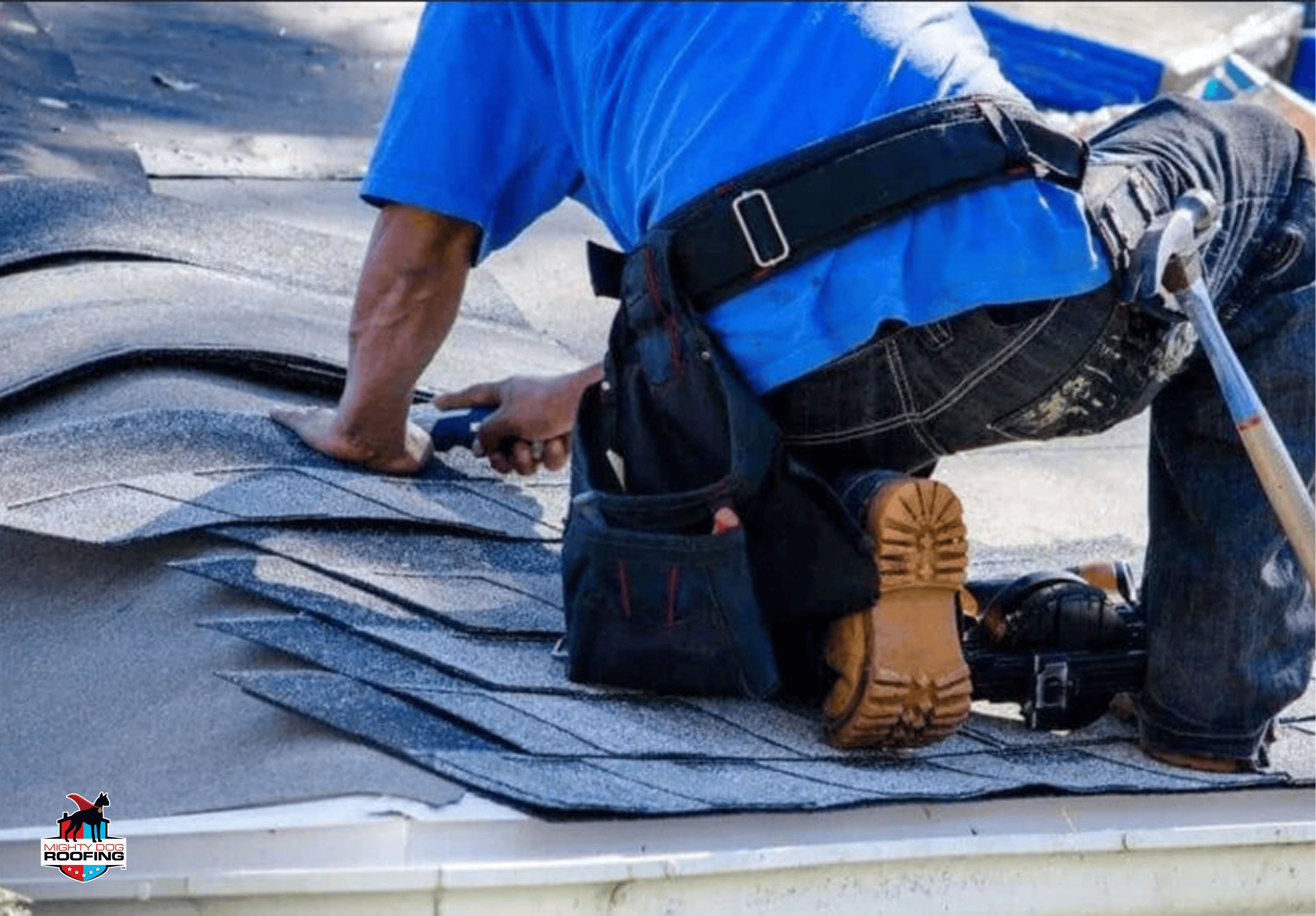 Roof maintenance inspection and service on residential roofing system