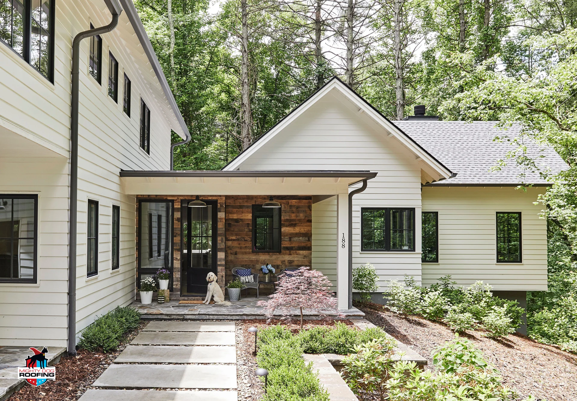 Home exterior with perfectly matched siding