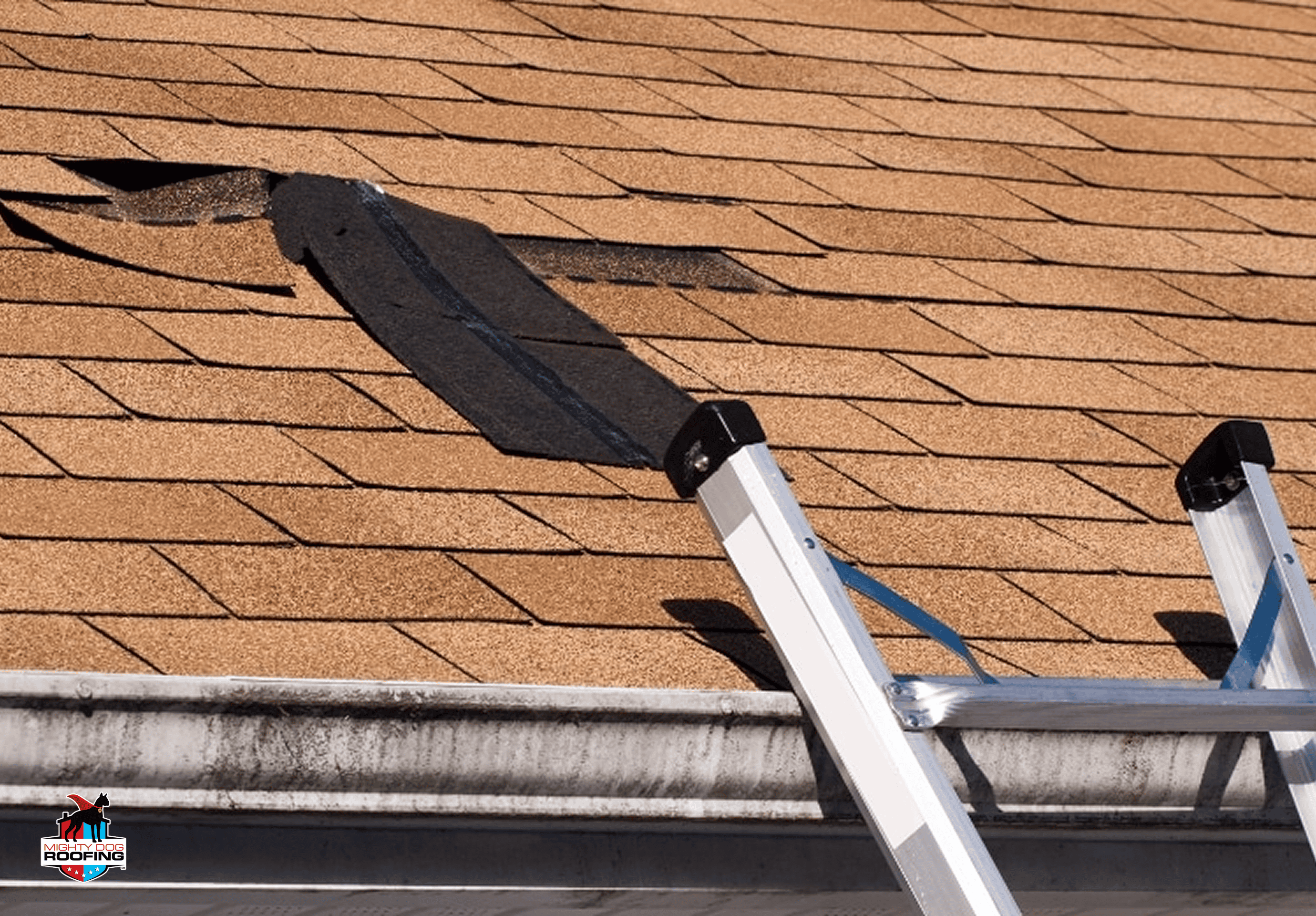 roof repair contractors inspecting and repairing residential roof