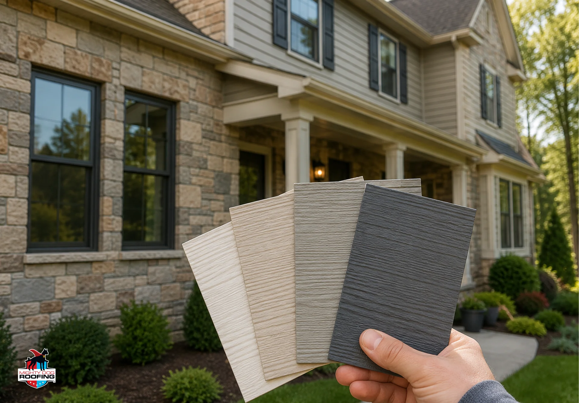 Siding contractor color samples